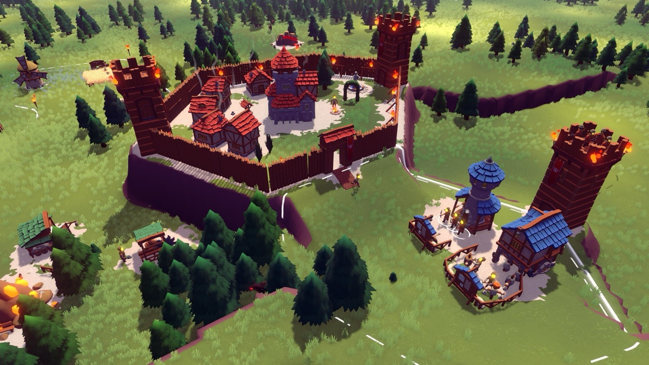 Becastled — a fortified keep behind stone walls and towers