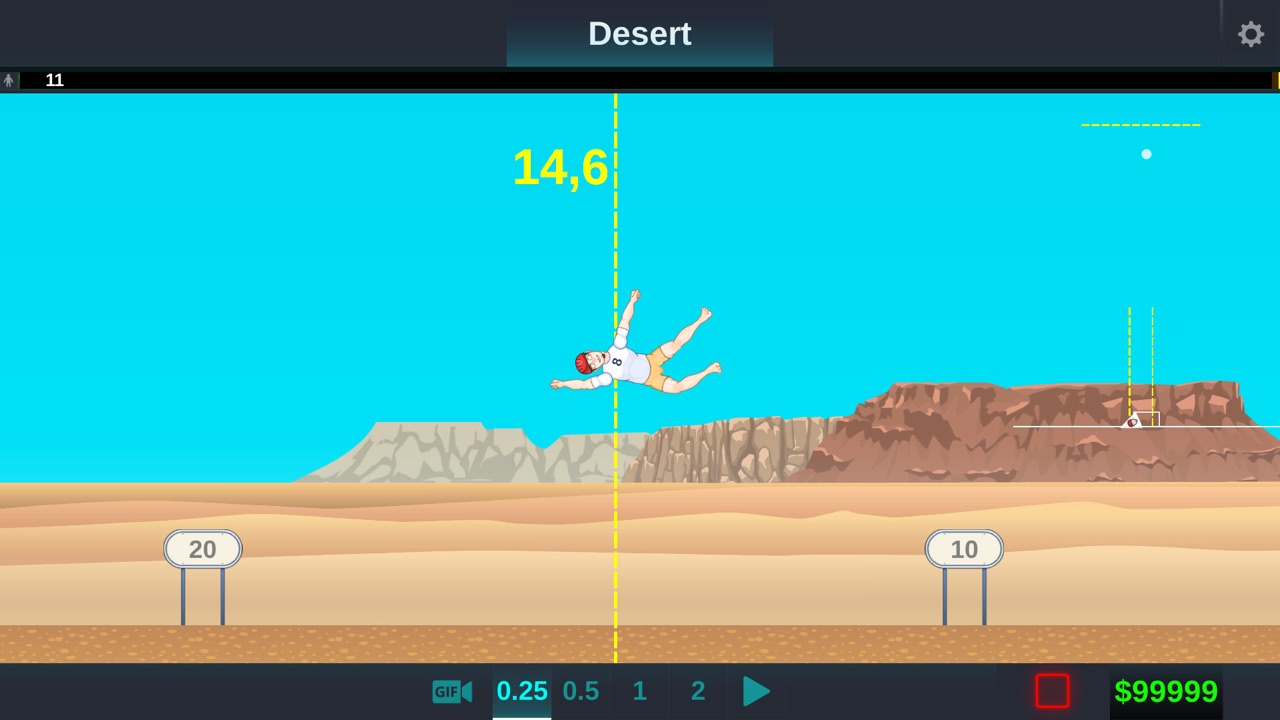 Happy Room — the desert environment under a blue sky
