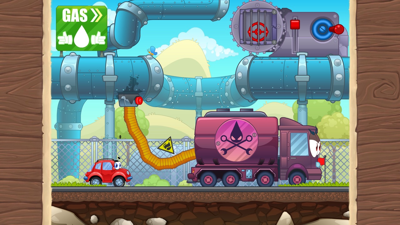 Wheely — a puzzle set around a fuel tanker at a gas station